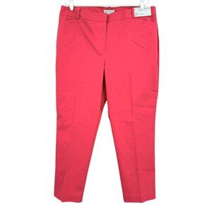 Liz Claiborne Women's Emma Slim Leg Teaberry Ankle Pants Mid-Rise Size 16 NWT